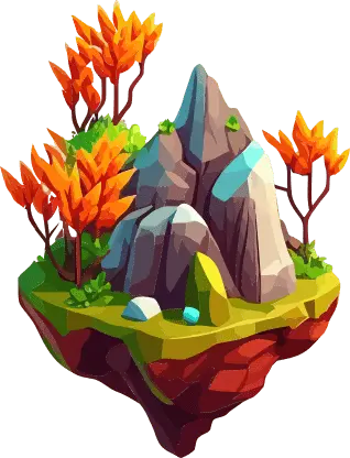 Creative animation island illustration